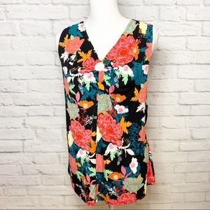 NWT Womens Thalia Sodi keyhole floral top